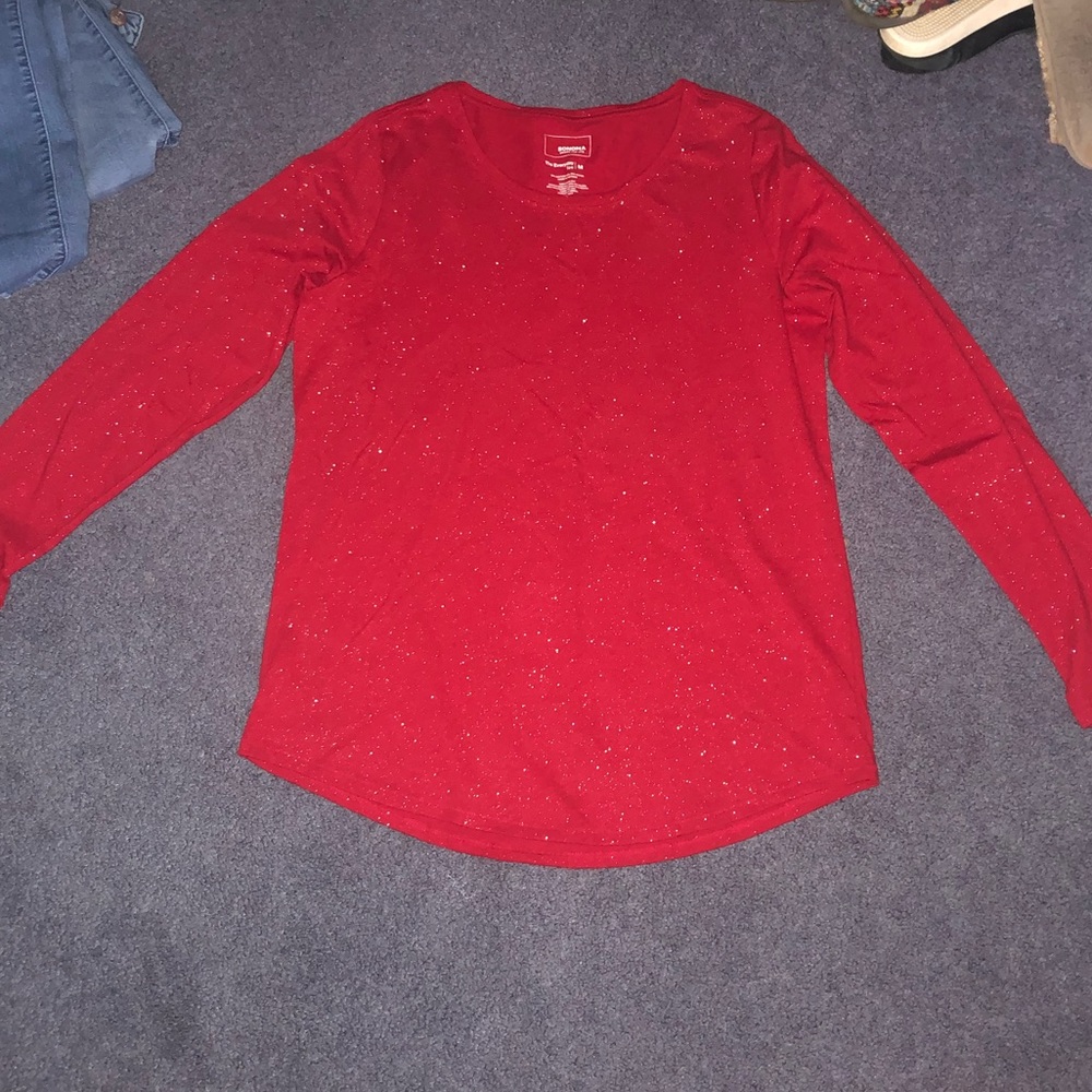 Sparkly Red Long-sleeve T-Shirt